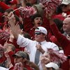 OXFORD, MS - OCTOBER 10:  Alabama Crimson Tide fans react near the end of a 22-3 win over the Mississippi Rebels in their college football game at Vaught-Hemingway Stadium on October 10, 2009 in Oxford, Mississippi. (Photo by Dave Martin/Getty Images)