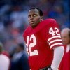 24 Dec 1989: Free safety Ronnie Lott of the San Francisco 49ers stands on the field during a game against the Chicago Bears at Candlestick Park in San Francisco, California. The 49ers won the game 26-0.