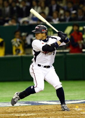 TOKYO - MARCH 05:  Infielder Akinori Iwamura #8 of Japan waits for a pitch during the World Baseball Classic Tokyo Round match between Japan and China at Tokyo Dome on March 5, 2009 in Tokyo, Japan.  (Photo by Junko Kimura/Getty Images)