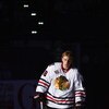 ZURICH, SWITZERLAND - SEPTEMBER 29:  Patrick Kane of Chicago is introduced onto the ice during the ZSC Lions Zurich v Chicago Blackhawks Victoria Cup match at the Hallenstadion Arena on September 29, 2009 in Zurich, Switzerland.  (Photo by Michael Steele/