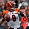 CLEVELAND - OCTOBER 04:  Carson Palmer #9 of the Cincinnati Bengals throws a pass against the Cleveland Browns during their game at Cleveland Browns Stadium on October 4, 2009 in Cleveland, Ohio. The Bengals defeated the Browns 23-20 in overtime.  (Photo 