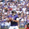BALTIMORE - SEPTEMBER 27:  Joe Flacco #5 of the Baltimore Ravens passes against the Cleveland Browns at M&T Bank Stadium on September 27, 2009 in Baltimore, Maryland. The Ravens defeated the Browns 34-3. (Photo by Larry French/Getty Images)