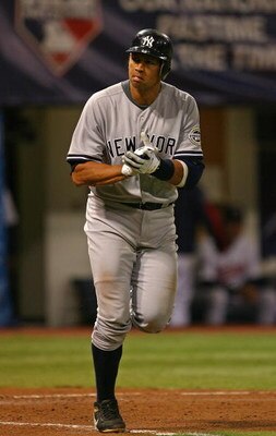 MINNEAPOLIS - OCTOBER 11: Alex Rodriguez #13 of the New York Yankees claps after drawing a walk against the Minnesota Twins in Game Three of the ALDS during the 2009 MLB Playoffs at the Hubert H. Humphrey Metrodome on October 11, 2009 in Minneapolis, Minn