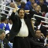 ORLANDO, FL - MAY 30: Head coach Stan Van Gundy of the Orlando Magic gestures from the sidelines against the Cleveland Cavaliers in Game Six of the Eastern Conference Finals during the 2009 Playoffs at Amway Arena on May 30, 2009 in Orlando, Florida. NOTE