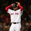 BOSTON - OCTOBER 16:  Pitcher Curtis Leskanic #30 of the Boston Red Sox is taken out of the game in the fourth inning after giving-up a three-run home run to Gary Sheffield #11 of the New York Yankees during game three of the American League Championship 