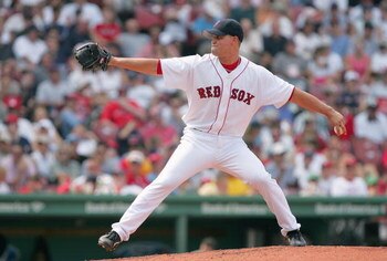 BOSTON - JULY 22:  Mark Malaska #46 of the Boston Red Sox pitches during the game against the Baltimore Orioles on July 22, 2004 at Fenway Park in Boston, Massachusetts.  The Orioles won 8-3. (Photo by Ezra Shaw/Getty Images)