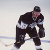 13 Nov 1995:  Forward Jari Kurri of the Los Angeles Kings in action on the ice as he awaits the drop of the puck during a face off in the Kings 4-2 victory over the Anaheim Mighty Ducks at the Pond in Anaheim, California.   Mandatory Credit: Glenn Cratty/
