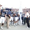 PROVO, UT. - SEPTEMBER 19:  Max Hall #15 of the Brigham Young Cougars enters the stadium while the rest of the team waits to be announced before a game against the Florida State Seminoles at La Vell Edwards Stadium on September 19, 2009 in Provo, Utah.  (