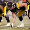 PITTSBURGH - JANUARY 11:  Aaron Smith #91 of the Pittsburgh Steelers lines up on defense against the San Diego Chargers during their AFC Divisional Playoff Game on January 11, 2009 at Heinz Field in Pittsburgh, Pennsylvania.  (Photo by Chris Graythen/Gett