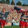 22 JUN 1994:  THOMAS DOOLEY OF USA CELEBRATES WITH HIS TEAM MATES ON A LAP OF HONOUR AFTER THEIR 2-1 VICTORY OVER COLOMBIA . GAME FIFTEEN IN THE FIRST STAGE OF THE 1994 WORLD CUP FINALS. USA WON THE MATCH 2-1 Mandatory Credit: Shaun Botterill/ALLSPORT