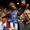 ORLANDO, FL - JUNE 09:  An Orlando Magic fan holds up a Dwight Howard puppet in Game Three of the 2009 NBA Finals against the Los Angeles Lakers on June 9, 2009 at Amway Arena in Orlando, Florida.  NOTE TO USER:  User expressly acknowledges and agrees tha
