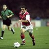 27 Oct 1999:  Marc Overmars of Arsenal in action during the UEFA European Champions League Group B match against Fiorentina played at Wembley Stadium, London. The game finished in a 1-0 away win for Fiorentina and saw the elimination of Arsenal from these