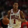 CHICAGO - APRIL 26: Derrick Rose #1 of the Chicago Bulls brings the ball upcourt against the Boston Celtics in Game Four of the Eastern Conference Quarterfinals during the 2009 NBA Playoffs at the United Center on April 26, 2009 in Chicago, Illinois. The 