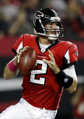 ATLANTA - OCTOBER 18:  Quarterback Matt Ryan #2 of the Atlanta Falcons looks to pass the ball in the first quarter of the game against the Chicago Bears at the Georgia Dome on October 18, 2009 in Atlanta, Georgia. (Photo by Kevin C. Cox/Getty Images)