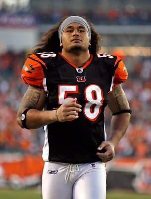 CINCINNATI - SEPTEMBER 27:  Rey Maualuga #58 of the Cincinnati Bengals is pictured during the NFL game against the Pittsburgh Steelers at Paul Brown Stadium on September 27, 2009 in Cincinnati, Ohio.  The Bengals won 23-20.  (Photo by Andy Lyons/Getty Ima
