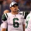 EAST RUTHERFORD, NJ - AUGUST 29:  Mark Sanchez #6 of the New York Jets looks on against the New York Giants on August 29, 2009 at Giants Stadium in East Rutherford, New Jersey.  (Photo by Jim McIsaac/Getty Images)