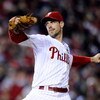 PHILADELPHIA - OCTOBER 18:  Cliff Lee #34 of the Philadelphia Phillies pitches against the Los Angeles Dodgers during Game Three of the NLCS during the 2009 MLB Playoffs at Citizens Bank Park on October 18, 2009 in Philadelphia, Pennsylvania.  (Photo by J