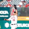 ANAHEIM, CA - OCTOBER 01:  Kendry Morales #19 of the Los Angeles Angels of Anaheim looks to catch a fly ball against the Texas Rangers at Angel Stadium on October 1, 2009 in Anaheim, California. The Rangers defeated the Angels 11-3.  (Photo by Jeff Gross/