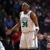 BOSTON - MAY 12:  Paul Pierce #34 of the Boston Celtics reacts after a foul is called against him in the first quarter against the Orlando Magic in Game Five of the Eastern Conference Semifinals during the 2009 NBA Playoffs at TD Banknorth Garden May 12, 