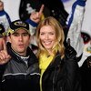 CONCORD, NC - OCTOBER 17:  Jimmie Johnson, driver of the #48 Lowe's Chevrolet, celebrates with his wife Chandra after winning the NASCAR Sprint Cup Series NASCAR Banking 500 at Lowe's Motor Speedway on October 17, 2009 in Concord, North Carolina.  (Photo 