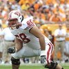 TAMPA, FL -  JANUARY 1: Lineman Gabe Carimi #68 of the Wisconsin Badgers sets to block  against the Tennessee Volunteers in the 2008 Outback Bowl at Raymond James Stadium on January 1, 2008 in Tampa, Florida.  The Volunteers won 21 - 17. (Photo by Al Mess