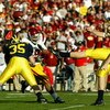 PASADENA, CA - JANUARY 01:  Punter Zoltan Mesko #41 of the Michigan Wolverines punts the ball against the USC Trojans during the Rose Bowl game on January 1, 2007 at the Rose Bowl in Pasadena, California. The Trojans defeated the Wolverines 32-18.  (Photo