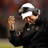 TUSCALOOSA - OCTOBER 17:  Head coach Steve Spurrier of the South Carolina Gamecocks reacts to a call during the game against the Alabama Crimson Tide at Bryant-Denny Stadium on October 17, 2009 in Tuscaloosa, Alabama. The Crimson Tide beat the Gamecocks 2