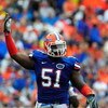 GAINESVILLE, FL - SEPTEMBER 12:  Brandon Spikes #51 of the Florida Gators reacts during the game against the Troy Trojans at Ben Hill Griffin Stadium on September 12, 2009 in Gainesville, Florida.  (Photo by Sam Greenwood/Getty Images)