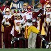 SOUTH BEND, IN - OCTOBER 17:  Wide receiver Damian Williams #18 of the USC Trojans runs in for a 41 yard touchdown in the third quarter against the Notre Dame Fighting Irish at Notre Dame Stadium on October 17, 2009 in South Bend, Indiana. (Photo by Jonat
