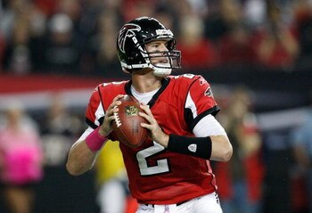 ATLANTA - OCTOBER 18:  Quarterback Matt Ryan #2 of the Atlanta Falcons against the Chicago Bears at Georgia Dome on October 18, 2009 in Atlanta, Georgia.  (Photo by Kevin C. Cox/Getty Images)