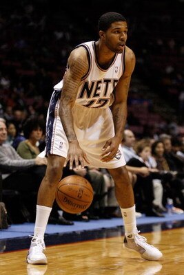 EAST RUTHERFORD, NJ - OCTOBER 20:  Chris Douglas-Roberts #17 of the New Jersey Nets dribbles during the second half of a pre-season game against the New York Knicks on October 20, 2008 at the IZOD Center in East Rutherford, New Jersey. The Knicks won 114-