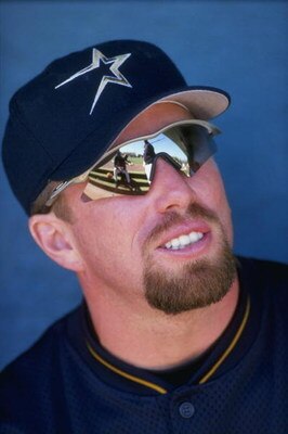 4 Mar 1998:  Jeff Bagwell #5 of the Houston Astros looks on during a spring training game against the Montreal Expos at Osceola County Stadium in Kissimmee, Florida. The Astros defeated the Expos 4-0. Mandatory Credit: Matthew Stockman  /Allsport