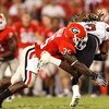 ATHENS, GA - SEPTEMBER 12:  Rennie Curran #35 of the Georgia Bulldogs against the South Carolina Gamecocks at Sanford Stadium on September 12, 2009 in Athens, Georgia.  (Photo by Kevin C. Cox/Getty Images)