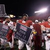 KANSAS CITY, MO - DECEMBER 06: Gerald McCoy #93 of the Oklahoma Sooners and teammates celebrate after the Sooners defeated the Missouri Tigers to win the Big 12 Championship game on December 6, 2008 at Arrowhead Stadium in Kansas City, Missouri. (Photo by
