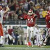 Quarterback David Greene #14 of the Georgia Bulldogs throws a pass during the game against the Florida Gators at Alltel Stadium on November 2, 2002 in Jacksonville, Florida.  The Gators won 20-13  (Photo by Andy Lyons/Getty Images)