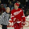23 Mar 2002:  Chris Chelios #24 of the Detroit Red Wings yells some choice words at the referees after his ejection against the Colorado Avalanche during the third period at the Pepsi Center in Denver, Colorado.  The Red Wings won 2-0.  DIGITAL IMAGE Mand