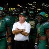 EUGENE, OR - SEPTEMBER 12:  Head Coach Chip Kelly of the Oregon Ducks waits to enter the field before the game against the Purdue Boilermakers  at Autzen Stadium on September 12, 2009 in Eugene, Oregon.  (Photo by Jonathan Ferrey/Getty Images)