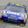 MARTINSVILLE, VA - OCTOBER 25:  Jimmie Johsnon drives the #48 Lowe's Chevrolet during the NASCAR Sprint Cup Series TUMS Fast Relief 500 at Martinsville Speedway on October 25, 2009 in Martinsville, Virginia.  (Photo by John Harrelson/Getty Images)