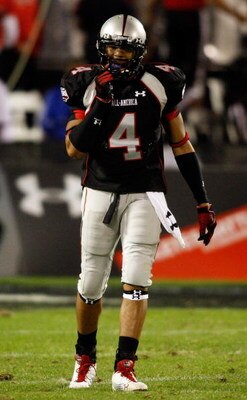 ORLANDO, FL - JANUARY 04:  Safety Isaiah Bell #4 looks on during the All America Under Armour Football Game at the Florida Citrus Bowl on January 4, 2009 in Orlando, Florida.  (Photo by J. Meric/Getty Images)