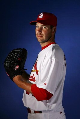 JUPITER, FL - FEBRUARY 26:  Chris Carpenter #29 of the St. Louis Cardinals during photo day at Roger Dean Stadium on February 26, 2008 in Jupiter, Florida.  (Photo by Doug Benc/Getty Images)  