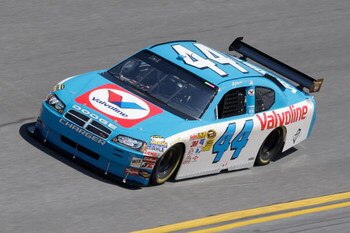 DAYTONA BEACH, FL - FEBRUARY 07:  AJ Allmendinger driver of the #44 Valvoline Dodge, Drives during practice for the NASCAR Sprint Cup Series Daytona 500 at Daytona International Speedway on February 7, 2009 in Daytona Beach, Florida.  (Photo by John Harre