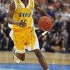TAMPA, FL - MARCH 21: Ronald Moore #25 of the Siena Saints brings to ball up court during his team's 75-69 win over the Vanderbilt Commodores in the first round of the 2008 NCAA Tournament Midwest Regional at the St. Pete Times Forum on March 21, 2008 in 