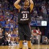 LAWRENCE, KS - DECEMBER 3:  Troy Gillenwater #33 of the New Mexico State Aggies makes a free throw during the game against the Kansas Jayhawks on December 3, 2008 at Allen Fieldhouse in Lawrence, Kansas. (Photo by Jamie Squire/Getty Images)