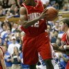 DURHAM - JANUARY 6:  Louis  Dale #12 of Cornell Big Red looks to move the ball during the college basketball game against the Duke Blue Devils at Cameron Indoor Stadium on January 6, 2008 in Durham, North Carolina. (Photo by Kevin C. Cox/Getty Images)