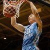 DURHAM, NC - FEBRUARY 11:  Tyler Hansbrough #50 of the North Carolina Tar Heels goes up for a second-half dunk against the Duke Blue Devils during the game on February 11, 2009 at Cameron Indoor Stadium in Durham, North Carolina.  (Photo by Kevin Cox/Gett