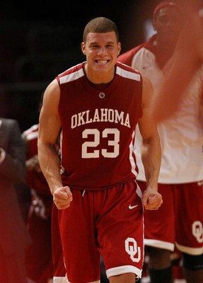 NEW YORK - NOVEMBER 28:  Blake Griffin #23 of the Oklahoma Sooners celebrates the win  against the Purdue Boilermakers during the Championship game of the Pre-Season NIT tournament on November 28, 2008 at Madison Square Garden in New York City.  (Photo by