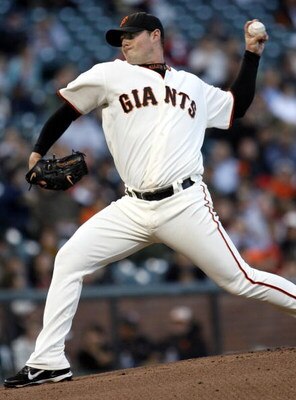 SAN FRANCISCO - AUGUST 24:  Noah Lowry #51 of the San Francisco Giants pitches to the Milwaukee Brewers during the first inning of a game, August 24, 2007 at AT&T Park in San Francisco, California.   (Photo by Dino Vournas/Getty Images)