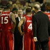 AUBURN HILLS, MI - MARCH 19: Head coach Jim Les of the Bradley Braves instructs his team during a break in the Second Round of the 2006 NCAA Men's Basketball Tournament against the Pittsburgh Panthers at The Palace of Auburn Hills on March 19, 2006 in Aub