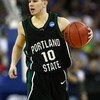 OMAHA, NE - MARCH 20:  Jeremiah Dominguez #10 of the Portland State Vikings brings the ball up court against the Kansas Jayhawks during the Midwest Region first round of the 2008 NCAA Men's Basketball Tournament on March 20, 2008 at the Qwest Center in Om