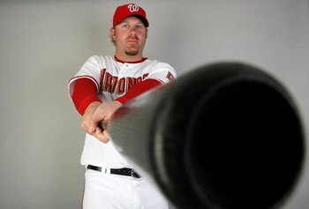 VIERA, FL - FEBRUARY 21:  Adam Dunn #44 of the Washington Nationals poses during photo day at Roger Dean Stadium on February 21, 2009 in Viera, Florida.  (Photo by Doug Benc/Getty Images)